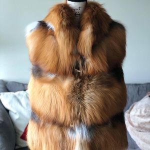 Real Fox Fur Vest. Imported from Greece.